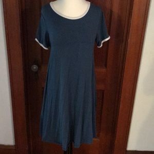 Blue Lularoe Carly dress XS